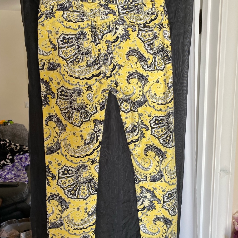 Paisley Print Skinny Pants
